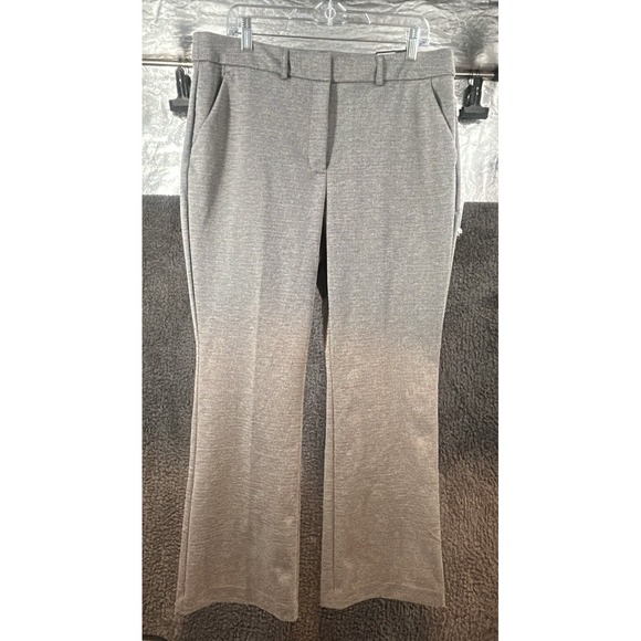 Simply Vera Wang Pants Womens SZ 16S Flare High Rise Dress Knit Flat Front Gray - Picture 1 of 10